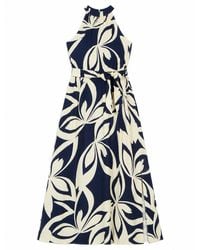 Yumi' - Geo Swirl Print Halter Maxi Dress - Lyst