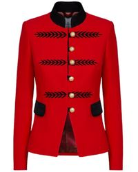 The Extreme Collection - Military Blazer With Embroidery Renata 01 - Lyst