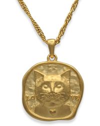 Frenvyrn - Lars Reversible Cat Coin Necklace, Vermeil - Lyst