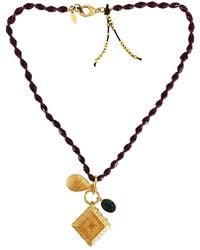 Persia Dona Jewelry - Vintage Garnet X Vintage Locket Necklace - Lyst