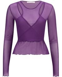 Love and Nostalgia - Wrap It Up Mesh Top - Lyst