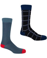 Peper Harow - Made in England - Check & Lux Taylor Socks Two Pack - Lyst