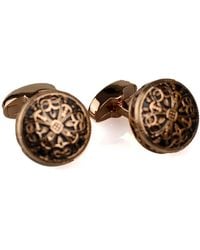 DAVID WEJ - Rose Knighthood Round Cufflinks – Rose - Lyst