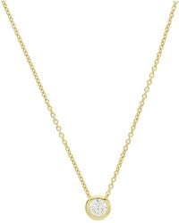 Auree - Verona Vermeil & Cubic Zirconia Solitaire Necklace - Lyst
