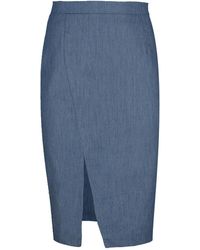 Conquista - Denim Style Pencil Skirt - Lyst