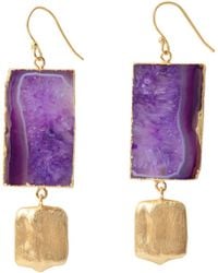 YAA YAA LONDON - Hold The Baby Agate Statement Earrings - Lyst