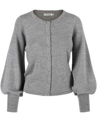 tirillm - Ava Merino Wool Cardigan With Balloon Sleeves - Lyst