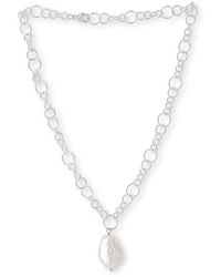 Pearls of the Orient Online - Decus Keishi Pearl Drop Necklace On Chunky Chain - Lyst