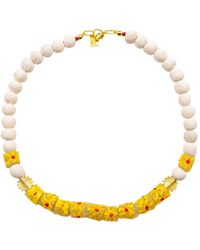 Sunset Magic Studio - African Krobo Beads Detailed Ceramic Necklace - Lyst