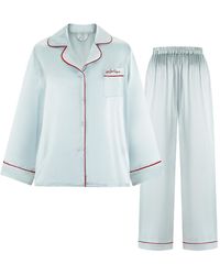 NOT JUST PAJAMA - Little Heart Classic Silk Pajama Long Set - Lyst