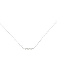 Kiri & Belle - Eliana Tiny Pearl Bar Sterling Necklace - Lyst