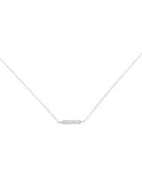 Kiri & Belle - Eliana Tiny Pearl Bar Sterling Necklace - Lyst