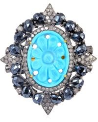 Artisan - 18K & Carved, Spinel & Diamond Statement Ring - Lyst