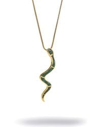 Ebru Jewelry - Mystic Serpent Malachite Pendant Necklace - Lyst