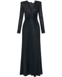 AGGI by HALEWSKI - Nina Pearl Long Sleeve Maxi Evening Dress - Lyst