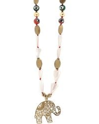 Ebru Jewelry - Sacred Elephant Talisman Beaded Necklace - Lyst
