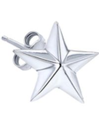 True Rocks Star Stud Earring Sterling Silver - Metallic