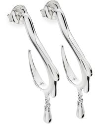 Lucy Quartermaine - Solid Sterling Dripping Hoop Earrings - Lyst