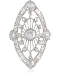 Artisan - 18K With Baguette Diamond Marquise Cocktail Ring - Lyst