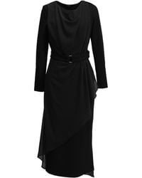 Smart and Joy - Asymmetrical Fitted Dress Mixing Chiffon And Jersey - Lyst