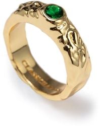 Classicharms - Sylvie Molten Emerald Stackable Ring - Lyst