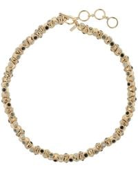 Otazu - Vintage Barrel Necklace Jet - Lyst