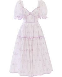 Georgette - Romantic Floral Midi Dress - Lyst