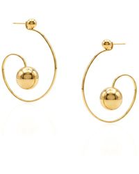 Jaredjamin - Orbita Swirl Hoop Post Earrings - Lyst