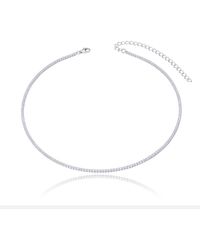 SHYMI - Thin Tennis Necklace - Lyst