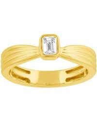 Artisan - 14K Emerald Cut Diamond Bezel Ring - Lyst