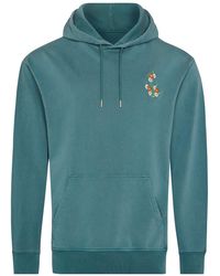 INGMARSON - Floral Embroidered Organic Cotton Hoodie - Lyst