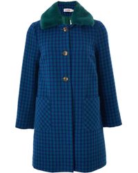 Louche - Dryden Wyoming Check Faux Fur Collar Coat - Lyst