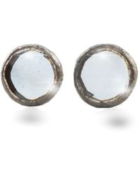 Laura Daili - Moon Tiny Mirror Earrings - Lyst