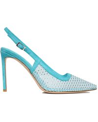 Ginissima - Iana Suede-Mesh Shoes With Sparkly Details, Aqua - Lyst