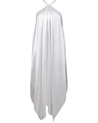 Sasha La Mer - Alexandra Silk Dress, Color Pearl - Lyst