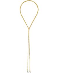 Alexie of Athens - Fira Rose Quartz & Averturine Stone Tie Lariat - Lyst