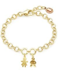 Unaloe - Plated Bracelet With Two Baby Charms - Lyst