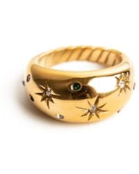 Superdivajewellery - Galaxy Moon Ring - Lyst