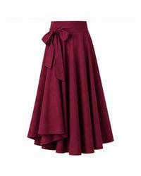 Nikka Place - Summer A-Line Midi Skirt With Bow - Lyst