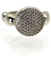 VicStoneNYC Fine Jewelry - Natural Diamond Pave Setting Signet Solid Gold Ring - Lyst