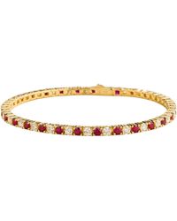 Juvetti - Ciclo Tennis Bracelet Set With Ruby & Diamond - Lyst