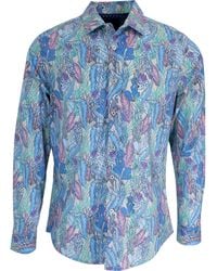 lords of harlech - Norman Floral Tide Shirt In Pumice - Lyst