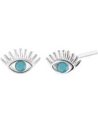 Spero London - Bleu Eye Stud Earring Sterling - Lyst