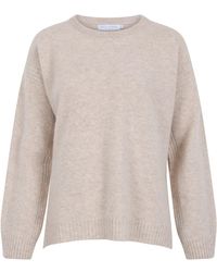 Paul James Knitwear - Neutrals Lambswool Louise Drop Shoulder Jumper - Lyst