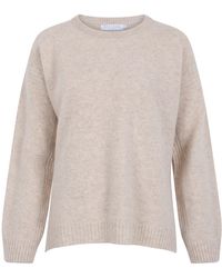 Paul James Knitwear - Neutrals Lambswool Louise Drop Shoulder Jumper - Lyst
