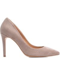Ginissima - Neutrals Alice Nude Stiletto Suede Leather Shoes - Lyst
