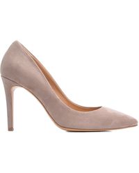 Ginissima - Neutrals Alice Nude Stiletto Suede Leather Shoes - Lyst