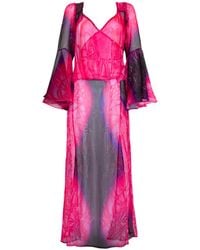 Paloma Lira - Cherry Crystal Chiffon Dress - Lyst