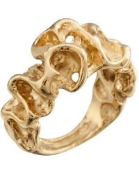 LINYA JEWELLERY - Alveo Amorphous Textured & Plated Ring - Lyst
