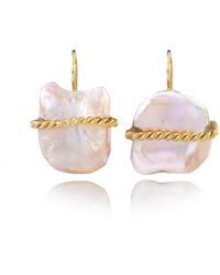 Ece London - The Diana Pearl Earrings - Lyst